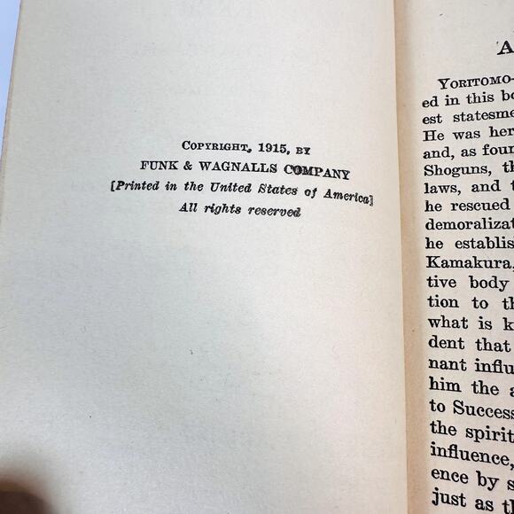 VTG Funk & Wagnalls 1915 Mental Efficiency Series D. Starke Yoritomo-Tashi Set 2 - Picture 6 of 10